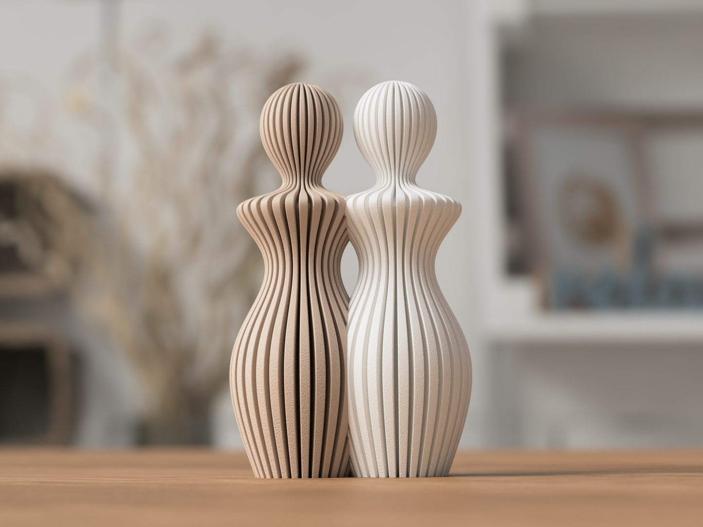 Par Skulptur Med 2 Kvinder