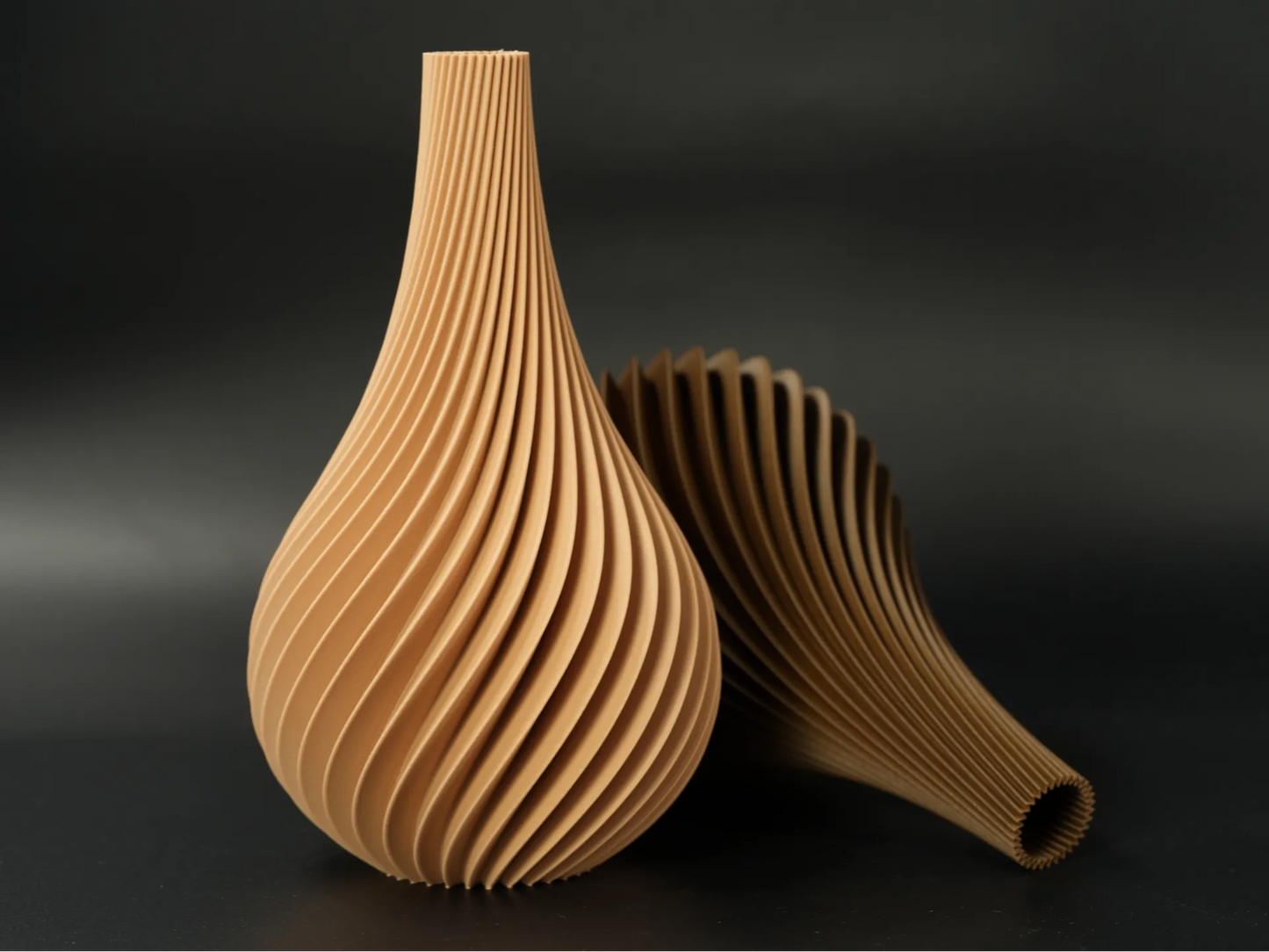 Minimalistisk Japandi Spiral Vase