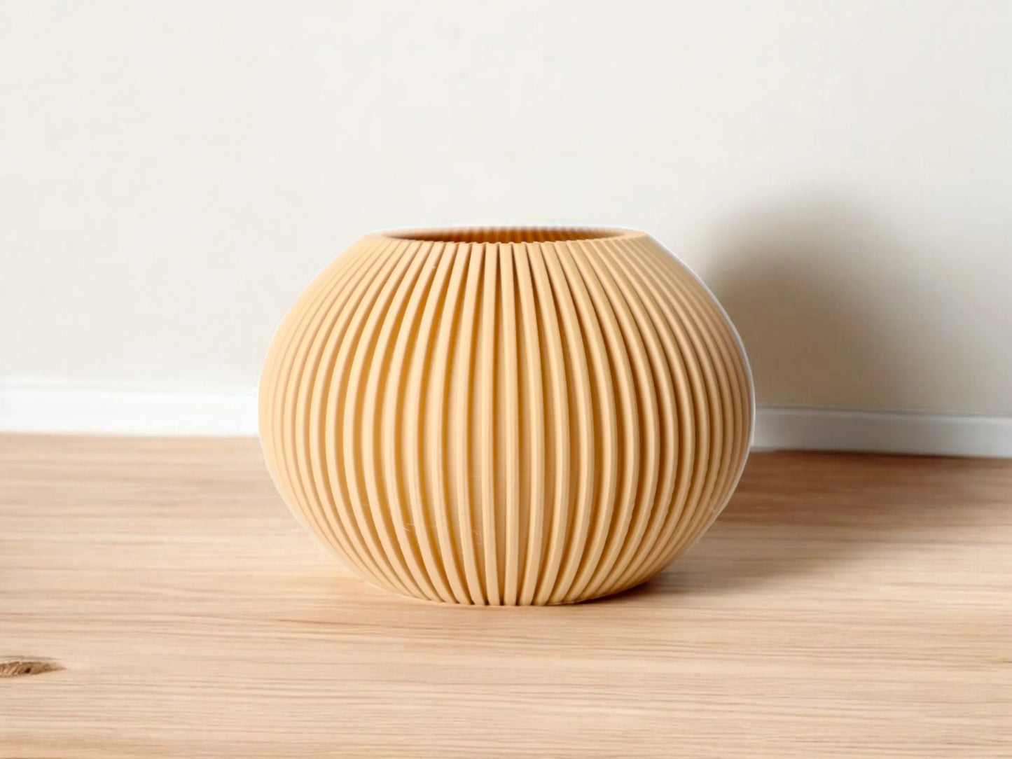 Pleated Round Vase