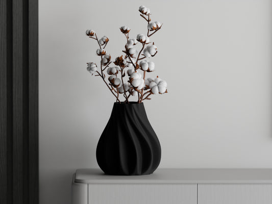 Ribs Twist Low Vase