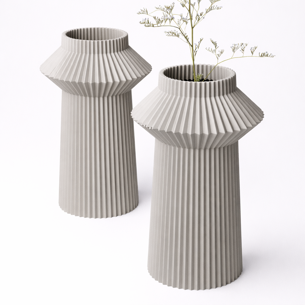 Pleated Vase Curved