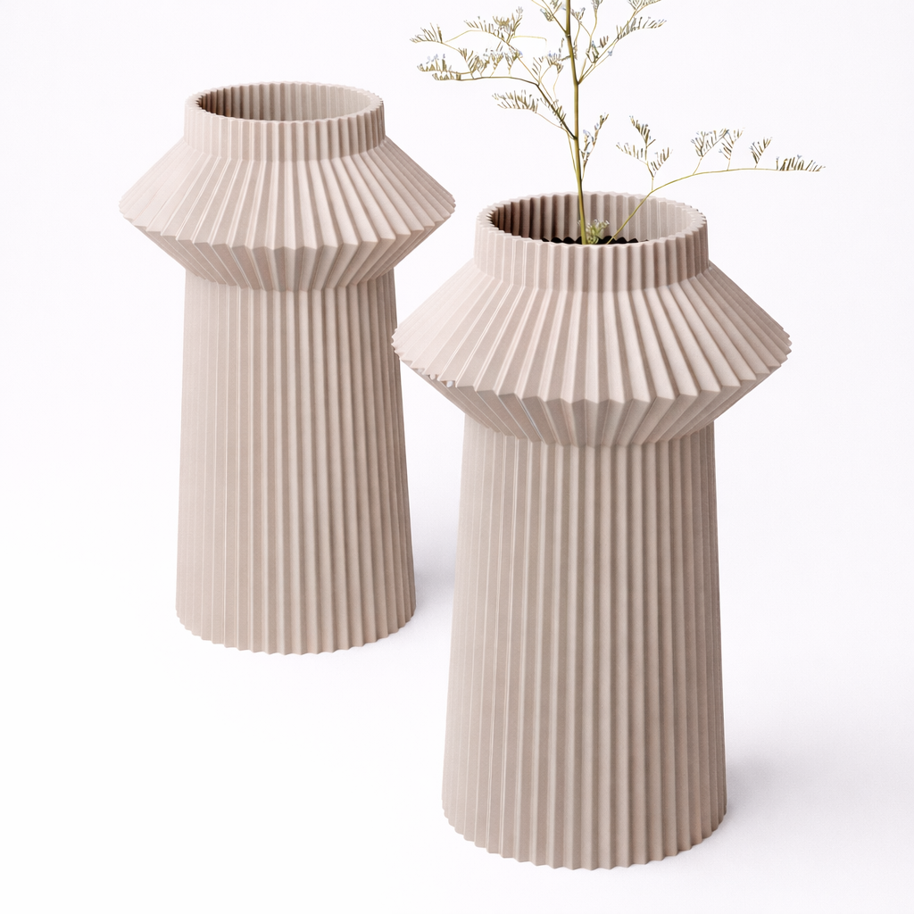 Pleated Vase Curved