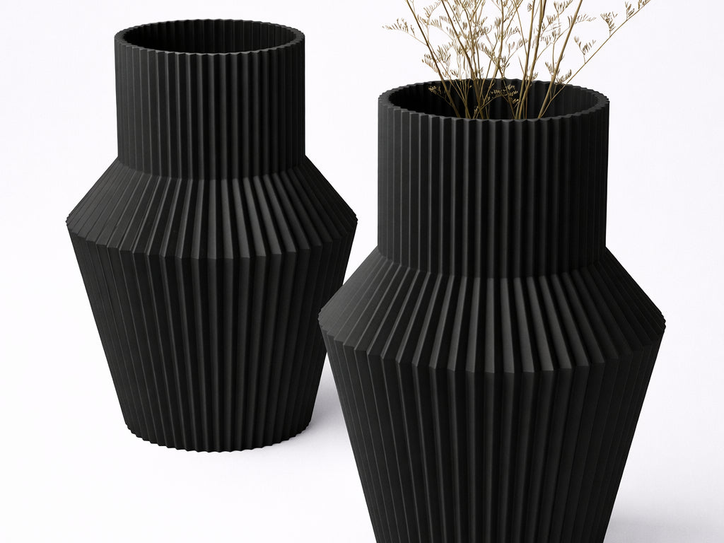Pleated Vase Tapered