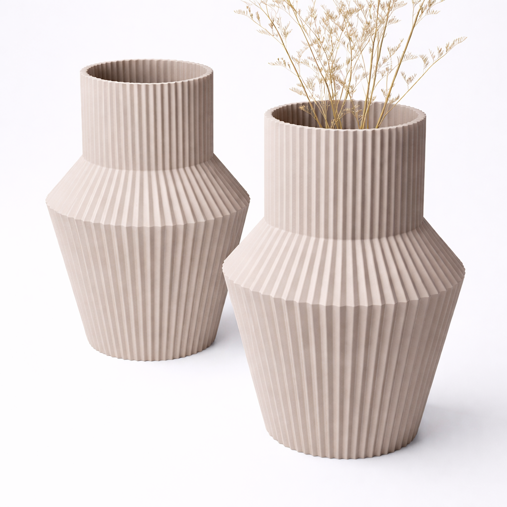 Pleated Vase Tapered