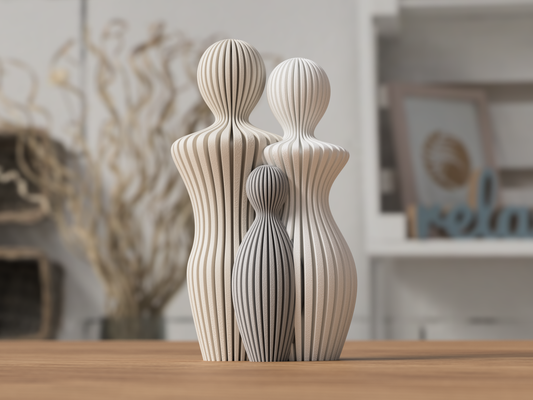 Familie Skulptur med 1 barn