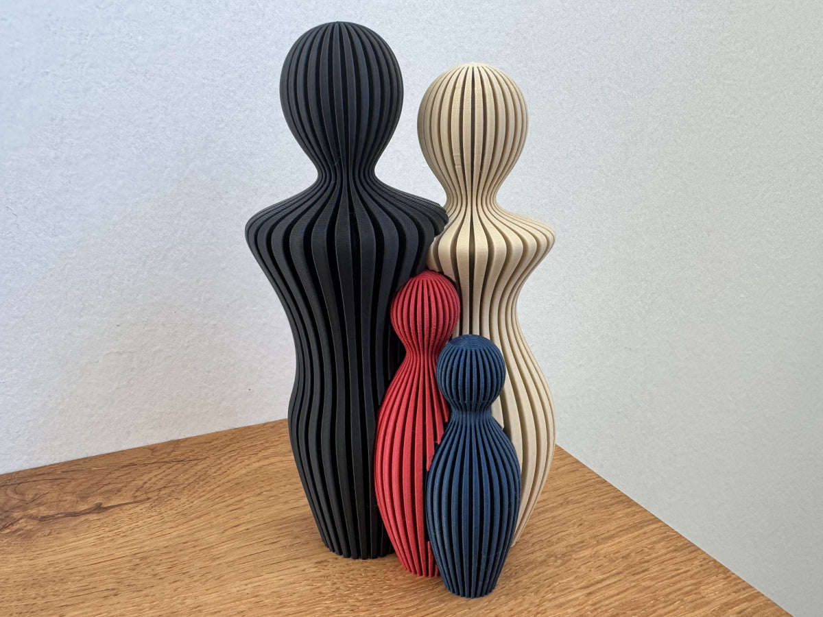 Familie Skulptur med 2 børn