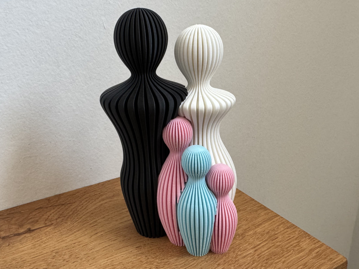 Familie Skulptur med 3 børn