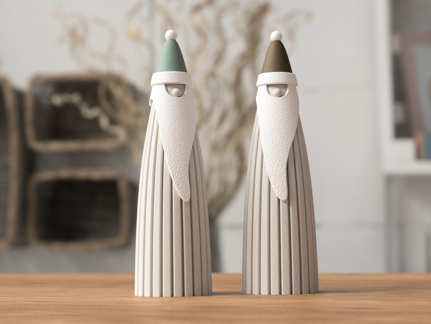 Moderne Minimalistisk Julemand med Lys