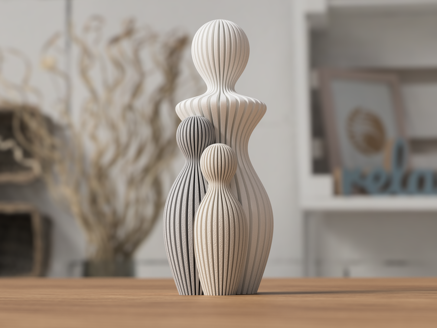 Mors Dag Skulptur med 2 børn